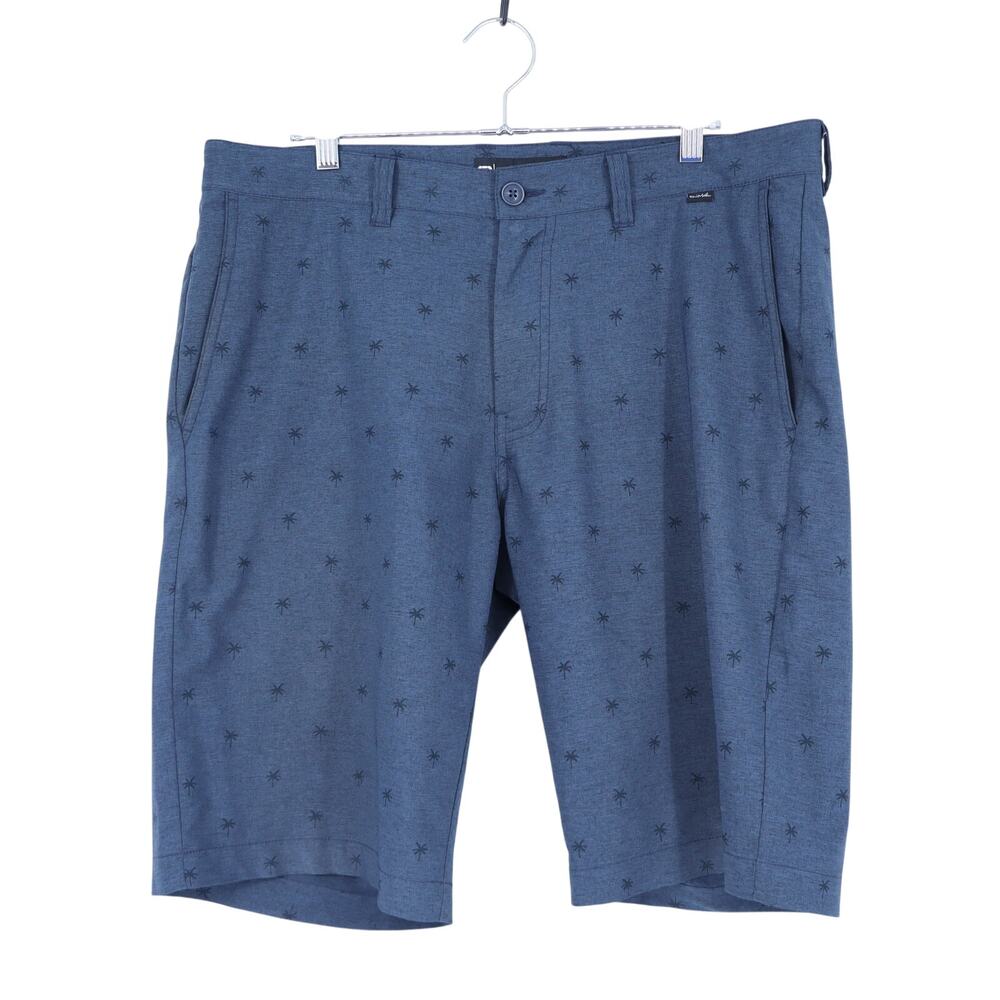Travis Mathew Palm Print Golf Shorts Dark Navy Performance Active Men's 35